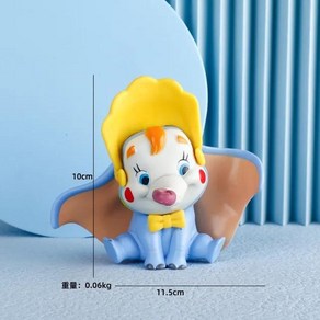 만화 애니메이션 덤보 코끼리 액션 피규어 생일 파티, 1개, 2.10cm