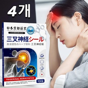 [1+1 행사] 편두통/삼차신경통 통증패치 자연적인 편두통 완화 메스꺼움 및 목 긴장을 동반한 두통 천연 한방 창파 박하 추출물, 10개입, 2개