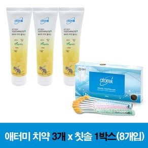 애터미 칫솔 8p + 치약 200g x 3p