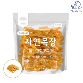 강아지고구마간식 자연목장 쫄깃건조고구마 1kg 대용량간식, 1개