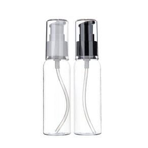 [허브스프레이샵] 플라스틱 고급에센스용기 모음20ml~100ml 화장품공병, 60ml투명용기, 검정캡, 1개