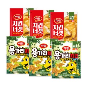 [하림] 용가리치킨 300g-3+치킨너겟 300g-3, 300g