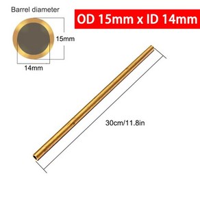 황동 원형 파이프 튜브 직경 2 10 길이 로드 모델 제작 절단 도구, [14] 15mm, 1개