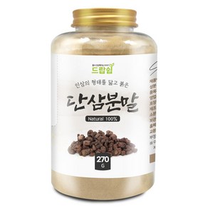 드랍쉽 단삼 분말(중국산) 270g(플라스틱통) 단삼 분마초 분말 가루 선식 건강 차 한방 약초 약재, 1개, 270g