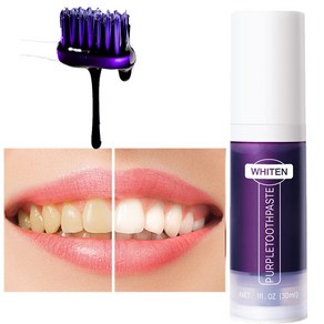 1+1 purple toothpaste 치아 미백 화이트닝 치태개선효과 미백치약