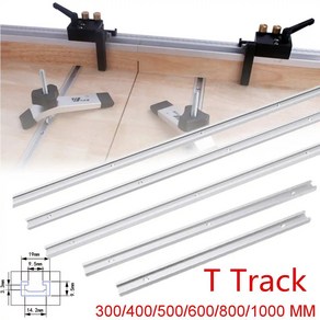 T트랙 티트랙 알루미늄 합금 T슬롯 슬라이드 트랙 마이터 목공 라우터 테이블 작업대 DIY 도구 30040060080010001220mm, 1.300mm, 1개