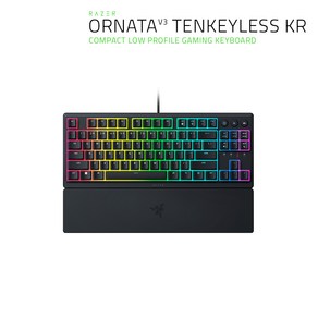 레이저 Onata V3 TKL KR 유선 텐키리스 키보드, 블랙, RZ03-0488, 제조사축