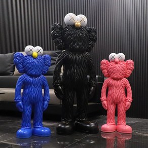 카우스 KAWS 장식품 대형 피규어 수지 오브제 카페 인테리어 가게 오픈 선물 61cm, 블랙 62cm, 1개