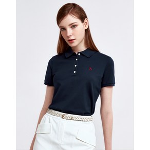 24SS [BEST][스테디셀러]네이비 면혼방 반팔카라티셔츠 WSTS4BC32N2