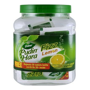 Dabu Pudin Haa Fizz (Lemon) 20 Sachet x 5 gm with Fee Hajmola 50 Tablets Bottle inside, 1개, 50정