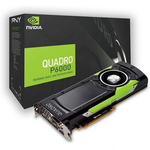 NVIDIA Quado P6000 그래픽 카드 24GB GDDR5 PCIe 3.0 x16 DVI 디스플레이포트 4개