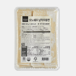 납작우동면 600g 납작우동 우동면 소바 붓카케 일본라멘 돈까스 마로푸드, 1개