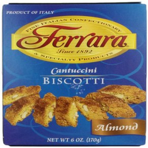 Feaa Cantuccini Biscotti Almond 6 Ounce 페라라 칸투치니 비스코티 아몬드 6온스, 170g, 1개