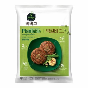 CJ 비비고 플랜테이블 떡갈비 450g, 1개