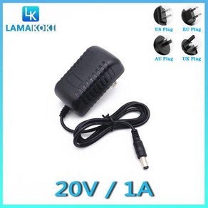 20V 1A 모니터링 장비 전원 어댑터 20V 1000MA DC 안정화 전원 코드 DC 5521MM, 2) US, 2) US