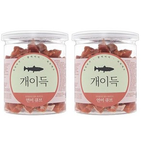 개이득 강아지간식 200g, 연어큐브맛, 2개