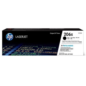 HP NO 206X W2111X 토너 M255 M282 M283, 1개, 블랙