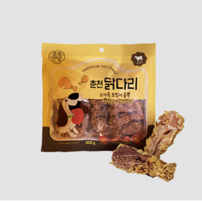 [똑똑한입] 기능성 치석제거 개껌 춘천닭다리 (소고기/치킨) 300g, 소고기, 1개