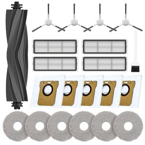 에버그린 드리미 L10S Ulta 메인 브러쉬1EA 물걸레6EA 더스트 백5EA 필터4EA 사이드 브러쉬4EA 소모품 세트, DRM-L10-SET21, 1개
