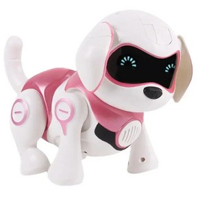 로봇강아지 로봇 개 장난감 음악 댄스 워킹과 전자 애완 동물 지능형 Robot dog, 소매 상자 없음 1, 1개, 2.pink