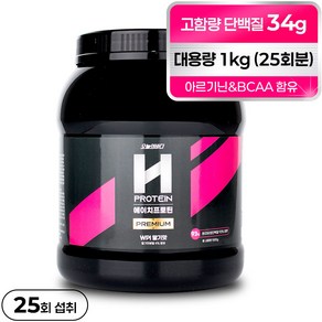 오늘의바디 단백질보충제 에이치프로틴 WPI 93%, 1kg, 1개