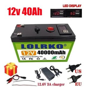 2024 업그레이드된 LiFePO4 리튬 배터리 12V 120Ah 휴대용 충전식 배터리 내장 5V 21A USB 전원 디스플레이 포트 충전