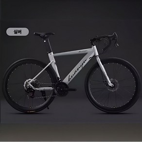 [에키레] 프리미엄 로드자전거 로드바이크 MTB자전거 사이클 싸이클자전거 중급로드바이크 700c, 1개, 175cm, 티타늄 실버 24단
