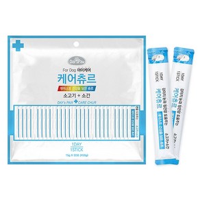 데이스포 케어츄르 소고기+소간 30p 오리+닭 30p 대용량 강아지 츄르간식, 소고기+소간(눈장건강)