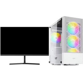 서민컴퓨터 조립컴퓨터 풀세트 조립PC 게이밍PC 게임용 컴퓨터 본체 롤 오버워치 피파 배그 배틀그라운드 펠월드 디아블로 데스크탑 고사양PC, 화이트, 16GB, 256GB, Fee DOS, CG2.5