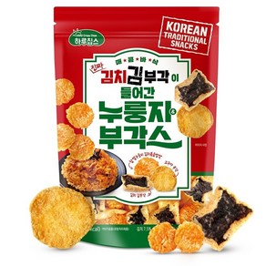 하루칩스 진짜김치김부각이들어간누룽지부각스, 3개, 100g