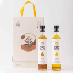 [친절한박서방] 청년농부가 직접 짠 100％ 국산 참기름 들기름 300ml x 2세트