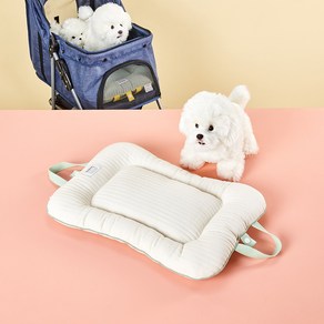 펫본 모던하우스 반려동물 누빔 유모차 쿠션, 1개, 아이보리