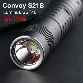 LED 후레쉬 휴대용 랜턴 21700 캠핑 하이킹 낚시 Convoy S21B SST40