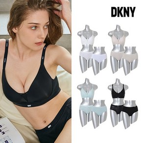 DKNY [DKNY] 시그니처 여성 브라팬티2종+세컨팬티1종 스킨