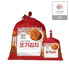 종가 종가집 중부식 포기김치 5.2kg + 총각김치 850g, 단품