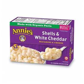 Annie's 애니스 마카로니 앤 치즈 Shells & White Chedda 2.04kg 12개입, 1개