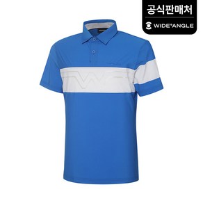 [와이드앵글 공식] [골프] 남성 CO 유로피언 보더라인 웰딩 티셔츠 M WMM23221B8