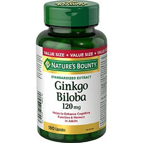 캐나다 네이처스 바운티 Ginkgo Biloba 120mg 180정 징코빌로바, 1개