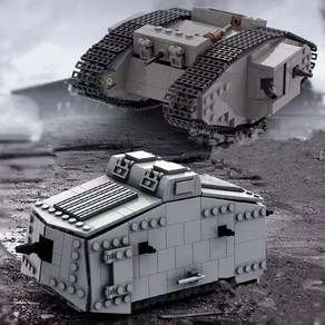 독일 군사 전투 탱크 빌딩 블록 군인 차량 벽돌 블럭 장난감 선, 2.544PCS mKIV TANK, A.m, 1개