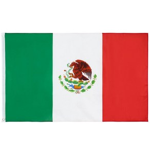 맥시코국기 mexico flag 세계국기 남미 코파 아메리카 인테리어 용품 벽걸이용 깃발, 150x90cm, 1개, 혼합색상