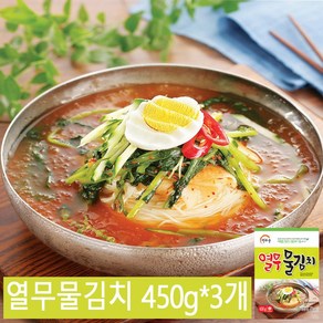 열우물 [열우물] 열무 물김치450g x 3팩 여름 국수말이 김치 시원한 물김치, 3개, 450g