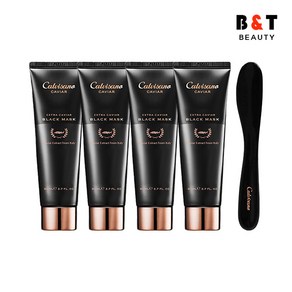 칼비사노 캐비어 블랙 마스크 80ml x4 + 스파출라, 4개, 1개입