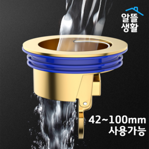 알뜰생활 하수구 트랩 벌레 냄새 악취 차단, 1개, 100mm(사이즈에 맞게 커팅 가능)