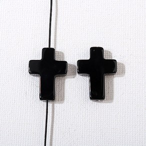 비즈아이 [5709-01]원석십자가 중15x20mm 오닉스 1개