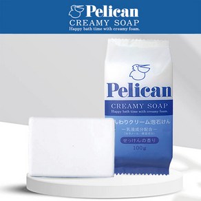 Pelican 국내당일배송 펠리칸 크리미 소프 목욕 비누 (100g), 1개, 100g