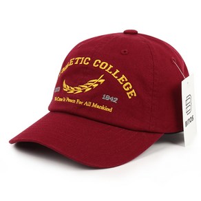 비토스 ATHLETIC COLLEGE 자수 워싱 볼캡 데일리 모자