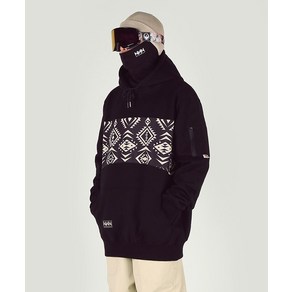 2324 NNN - Divide Petten HOOD - 블랙+패턴 (스노우보드 후드티)