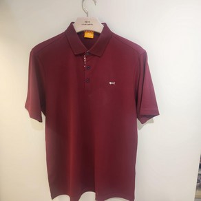 [골프의류 루이까스텔] 강서NC 남성 여름 요꼬 프린트 피케 셔츠 다크레드 7MDTS 402-K