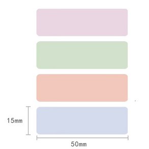 COZYARD 휴대용 블루투스 라벨 프린터 다양한 사이즈의 라벨지를 적용, 3롤 4컬러태그 50mmX15mm(기계 불포함), 1개, 3롤 4컬러태그 50mmX15mm(기계 불포함) * 1