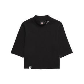 엔에프엘 F212WTS602 우먼 하프넥 숏슬리브 탑 BLACK